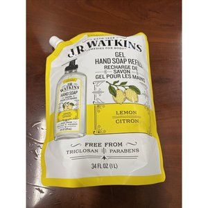 JR Watkins, Hand Soap Refill Pouch, Lemon Citron Recharge, 34 fl oz